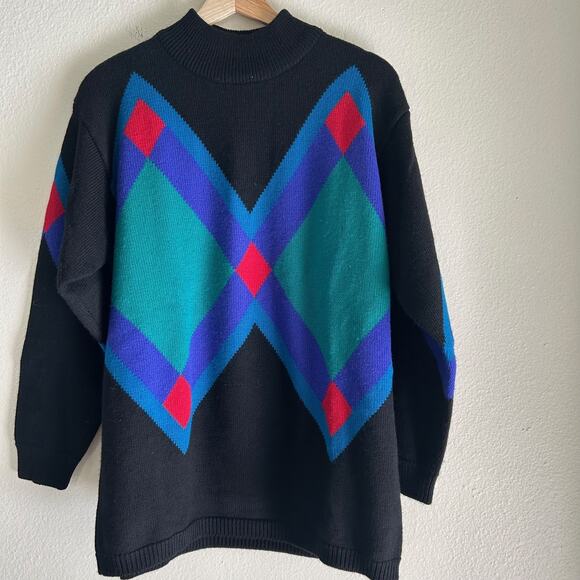 Vintage Liz Claiborne Collection Sweater 100% Merino Wool SZM 80s 90s - Picture 4 of 9